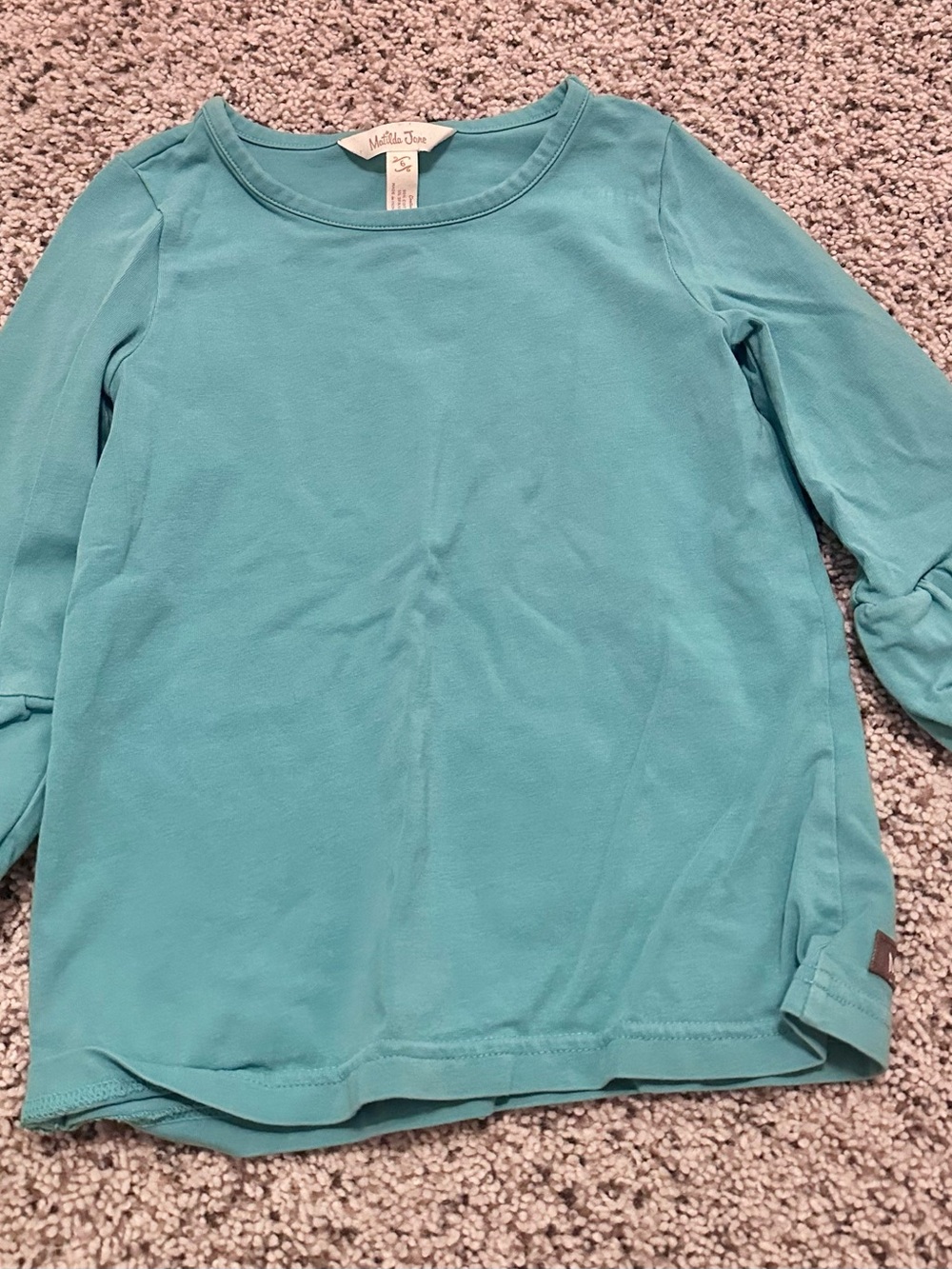 Matilda Jane Teal Long Sleeve Crew Neck Top